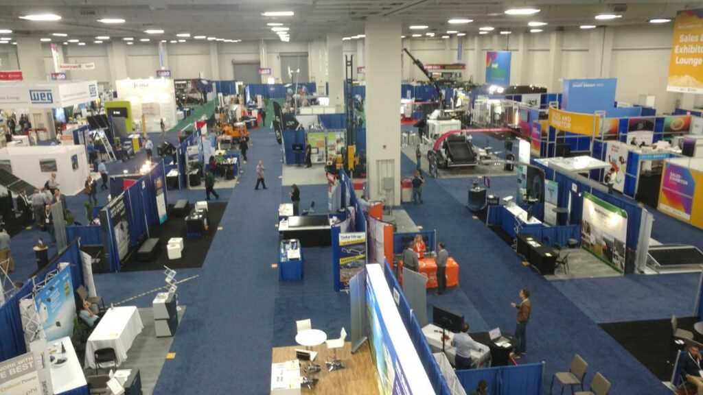 Trade show venue interior