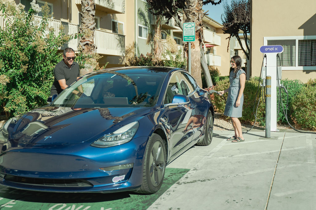 EV charging at apartment building