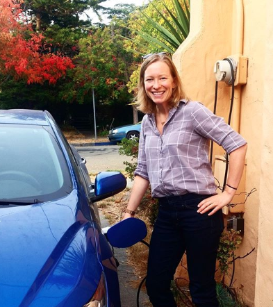 EVmatch member charging vehicle outside home