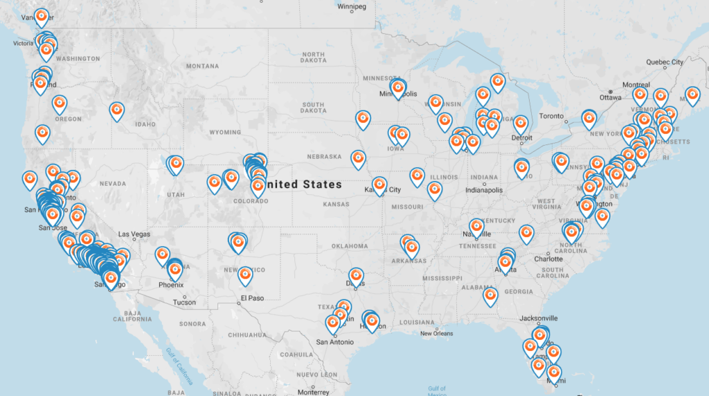 EVMATCH HAS CHARGING LOCATIONS NATIONWIDE